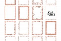 Rose Gold Glitter Frames and Borders PNG Clipart Bundle Product Image 5