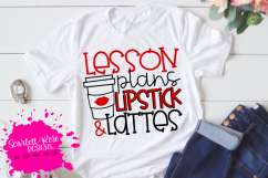Lesson Plans, Lipstick and Lattes SVG Product Image 1