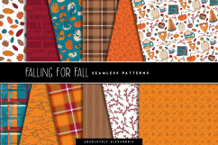 Falling For Fall Illustrations &amp; Seamless Digital Patterns Product Image 2