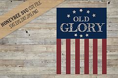 Old Glory Flag SVG Cut File Product Image 1