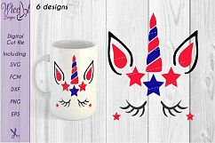 Unicorn , 4th of July unicorn svg, Independence day, Hipster unicorn Product Image 7