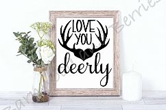 Love You Deerly SVG Product Image 1