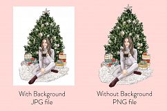 Fashion illustration - Christmas Girl 6 - Light Skin Product Image 2