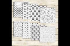 24 Luxury White and Gray Holiday Christmas Digital Papers Product Image 4