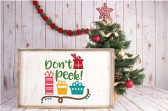 Don&#039;t Peek SVG - Christmas SVG Cut File - DXF PNG EPS JPG Product Image 3