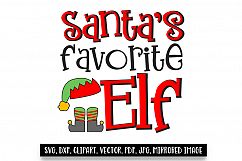 Santa&#039;s Favorite Elf Christmas svg, clipart, dxf Product Image 3