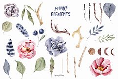Stay wild boho skulls &amp; watercolor bouquets Product Image 2