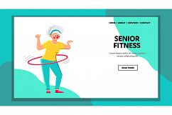 Woman Senior Fitness Active Time In Gym Vector Product Image 1