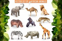 Vector set of African animals Product Image 1