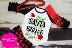 Dear Santa it was my Sisters - Brothers Fault SVG Product Image 3
