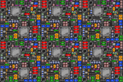 Patterns of electrical board, with electronic components. Product Image 6