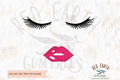Lashes and lips , eyelashes, eye lashes in SVG, DXF, PNG,EPS Product Image 1