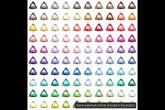 100 Realistic Trillion Diamond Clip Arts, Wedding Diamond Product Image 5