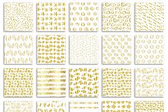 50 Hand Drawn Gold Patterns Product Image 6