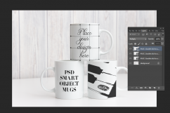 Three mockup mugs mockups white coffee 3 mug 11oz mock up Product Image 2