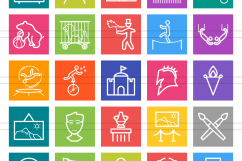 166 Places Line Multicolor B/G Icons Product Image 2