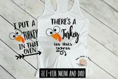 Turkey in this oven svg cut file, Maternity Thanksgiving svg Product Image 1