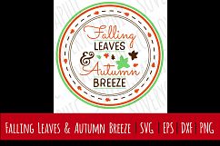 Falling Leaves &amp; Autumn Breeze | SVG | PNG | Printable Product Image 1