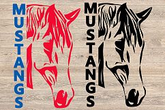 Mustangs Sport Heart SVG NFL nba mlb ncaaf Cheer high 990s Product Image 2