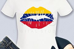 Venezuela Flag Girl Lips SVG PNG DXF EPS files Product Image 2