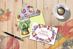 Christmas balls toy PNG watercolor set Product Image 7
