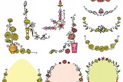 Indian Flowers - clip-art collection, frames, patterns Product Image 4