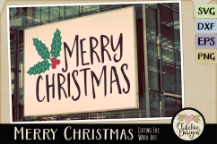Merry Christmas SVG &amp; DXF Cutting file Word Art Product Image 4