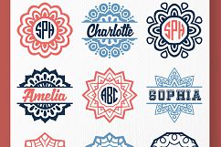 Mandala svg - Mandala Monogram SVG - Split Mandala SVG Product Image 1