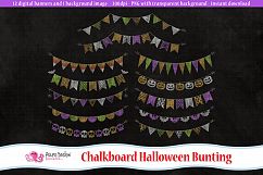 Chalkboard Halloween Bunting clipart Product Image 1