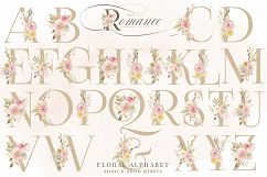 Rose Gold Romance Watercolor Flowers Product Image 2