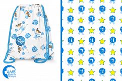 Cheerleader in Blue patterns,Cheerleader blue papers AMB-887 Product Image 5