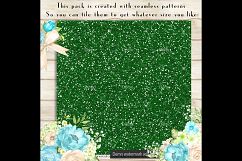36 Glitter and Solid Color Princess Green and Brown Papers Product Image 2