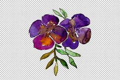 Purple balloons PNG watercolor set Product Image 3