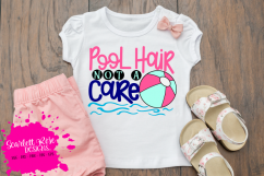 Pool Hair Not a Care SVG Product Image 1