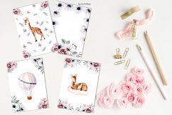 Cute baby Deer Watercolor clipart Baby animals Product Image 2