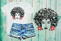 Black woman svg, Natural Hair Svg Afro svg black woman 141SV Product Image 1