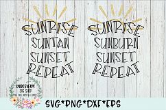 Sunrise Suntan Sunburn Sunset Repeat Bundle SVG PNG DXF EPS Product Image 2