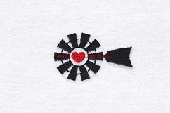 Red Heart Top Windmill Machine Embroidery File Product Image 2