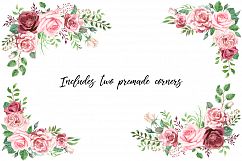 Watercolor Roses &amp; Foliage Set Product Image 5