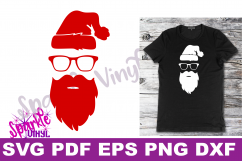 Svg Hipster Christmas Santa Shirt Sign stencil Decal printable or svg cut file dxf eps png pdf for cricut or silhouette Product Image 6