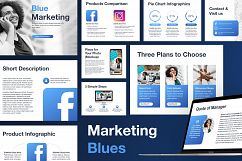 Marketing Blues Keynote Template Product Image 1