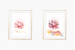 Be Zen Lotus Watercolor Art Product Image 16