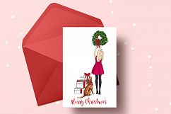 Fashion illustration - Christmas Girl 7 - Blonde Product Image 5