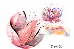 Be Zen Lotus Watercolor Art Product Image 7