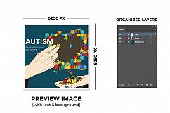 Autism- 4 Vector Templates Product Image 3