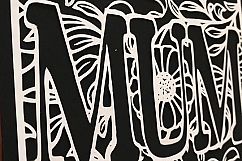 Set of 3 MAM, MOM &amp; MUM floral square papercutting template Product Image 1