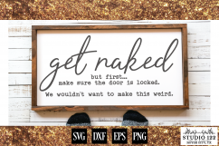 Get Naked Funny Bathroom Sign Product Image 1