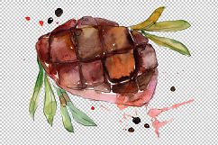 Salmon fish steaks PNG watercolor set Product Image 6