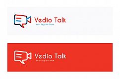 Video Talk - Chat Icon with Movie Camera Stock Logo Template for Blog &amp; App Product Image 2