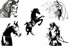 Hand drawn horse collection, vector Product Image 10